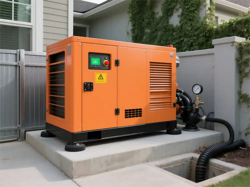 How does a diesel generator’s noise output affect residential use?